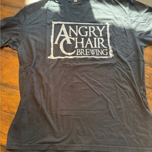 Angry Chair Brewing Black Logo T-Shirt- Size XL